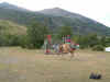 Torres del Paine - gauchos op het voetbalveld